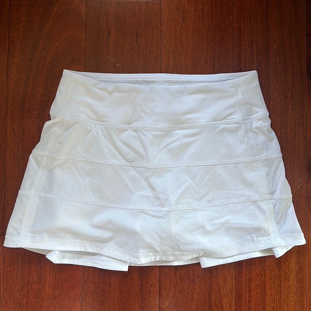 Lululemon White Pace Rival Skirt